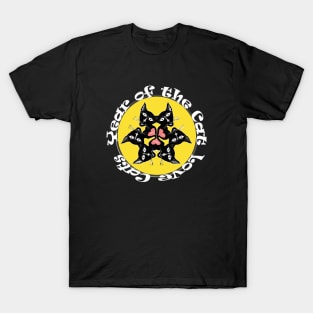 Cute Cat Lovers Black Cats Mandala T-Shirt